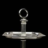 Serviteur muet à trois étages en métal argenté – élégance des années 1950