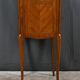 Living room table in marquetry, transitional style between Louis XV and Louis XVI – mid-20th century.