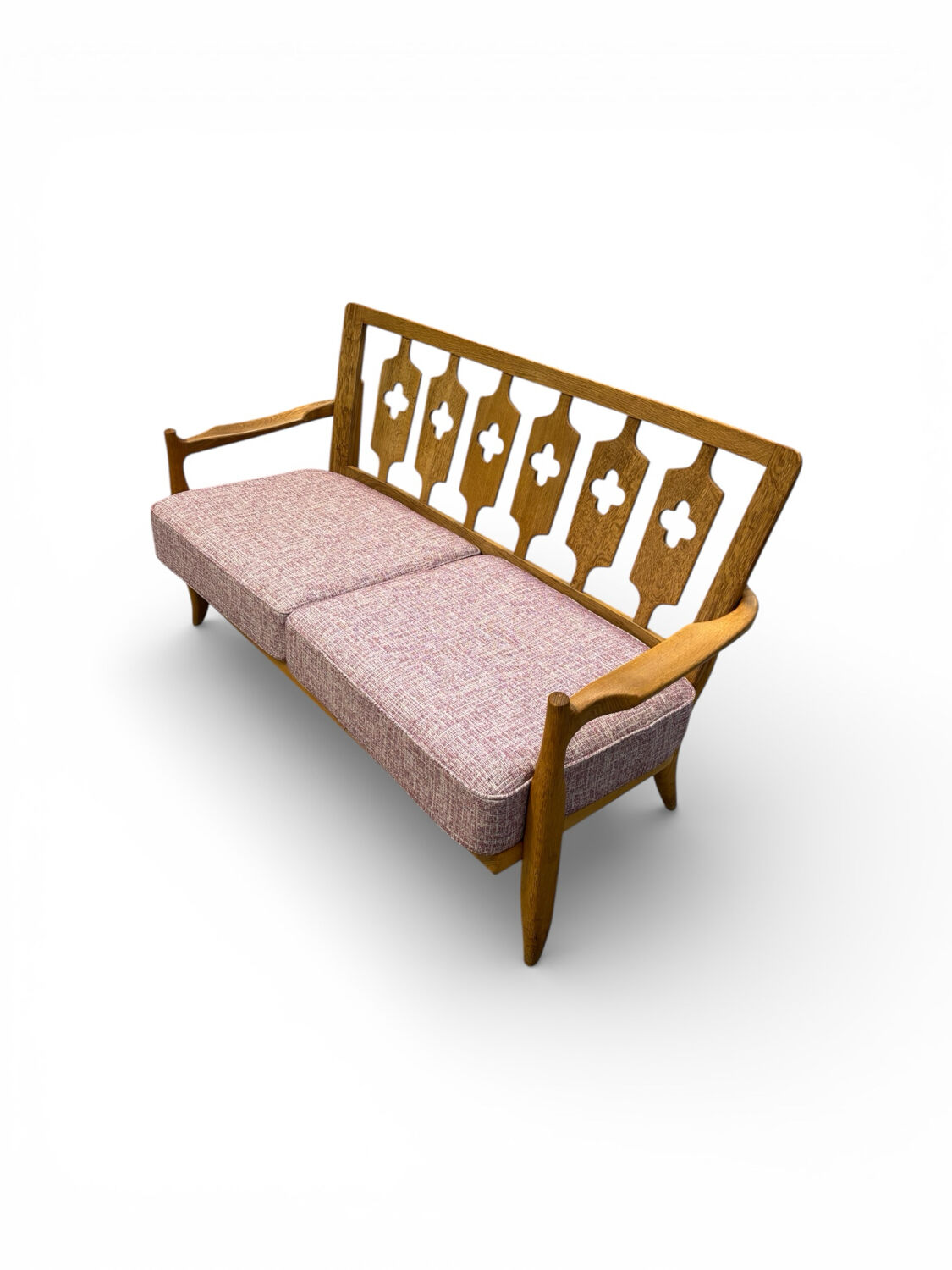 "José" canapé in solid oak by Guillerme & Chambron for Votre Mais.