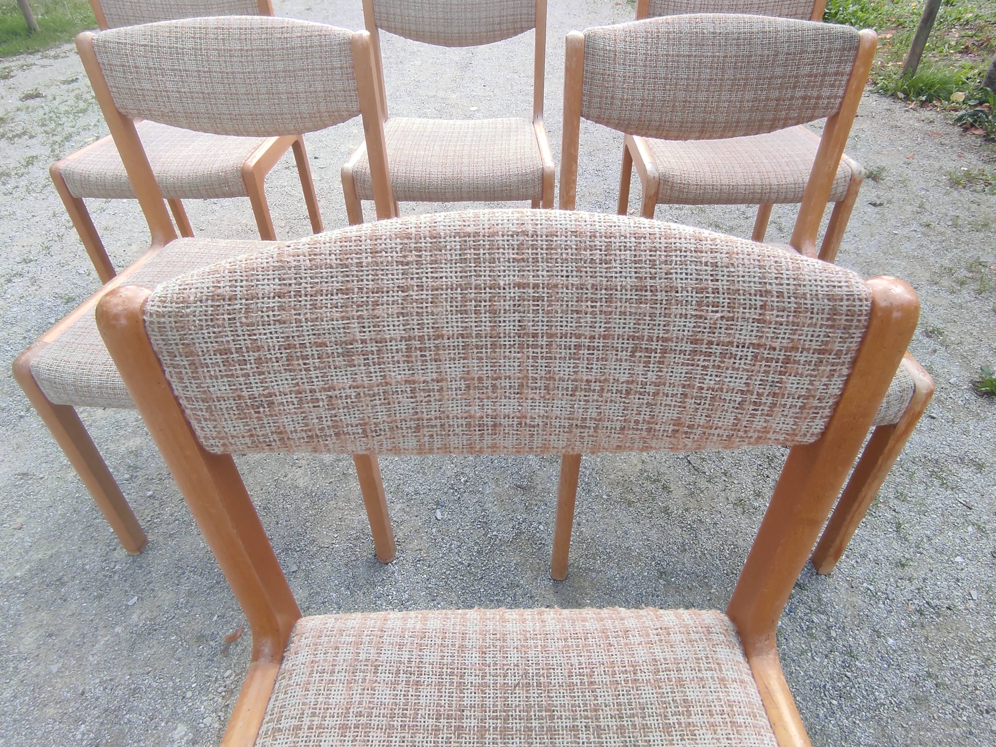 6 chaises Années 70