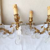 Paire d'appliques bronze