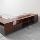 Canapé d'angle vintage avec compartiments de rangement et radio intégrée – design italien des années 1970
