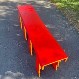 Handcrafted wooden bench