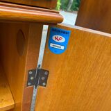 Large English solid wood library from the 19th century, 162cm.