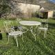 Vintage wrought iron garden furniture – Table + 3 chairs