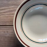 Set of 7 Gien soup plates, Gaston model