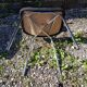 Pair Old Metal Chair Chromé - Vintage 70s Black Fabric