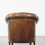 Sheep leather club armchair