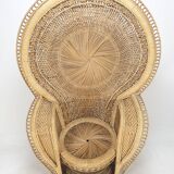 Emmanuelle in rattan and wicker armchair Italy 1960's