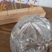 Chiseled crystal bottle