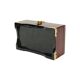Vintage chinese wooden jewelery box jewelery red lining copper 20cm