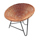 Fauteuil en rotin en forme de panier tissé des années 80, allemagne