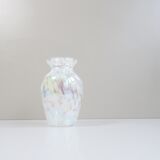 Glass vase iridescent, 80s
