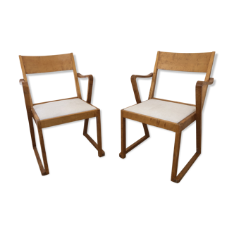 Pair of Danish armchairs years 50 "Svänga"