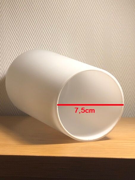 Tulip lampshade in opaline H25 D12 / 7.5 cm