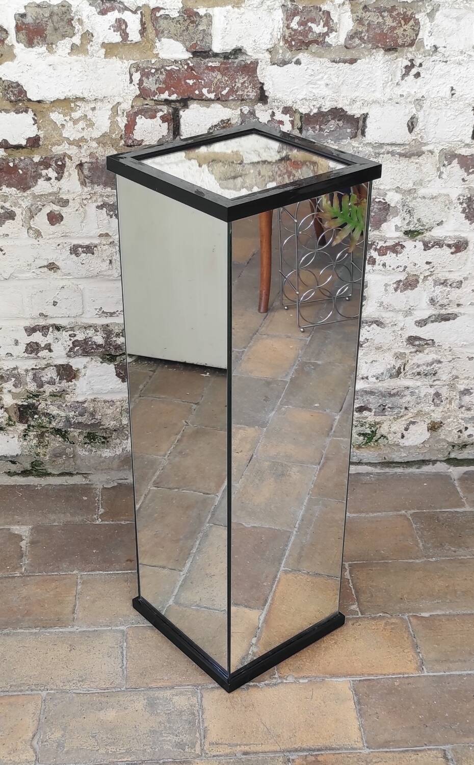 Vintage mirror plant stand, 90's