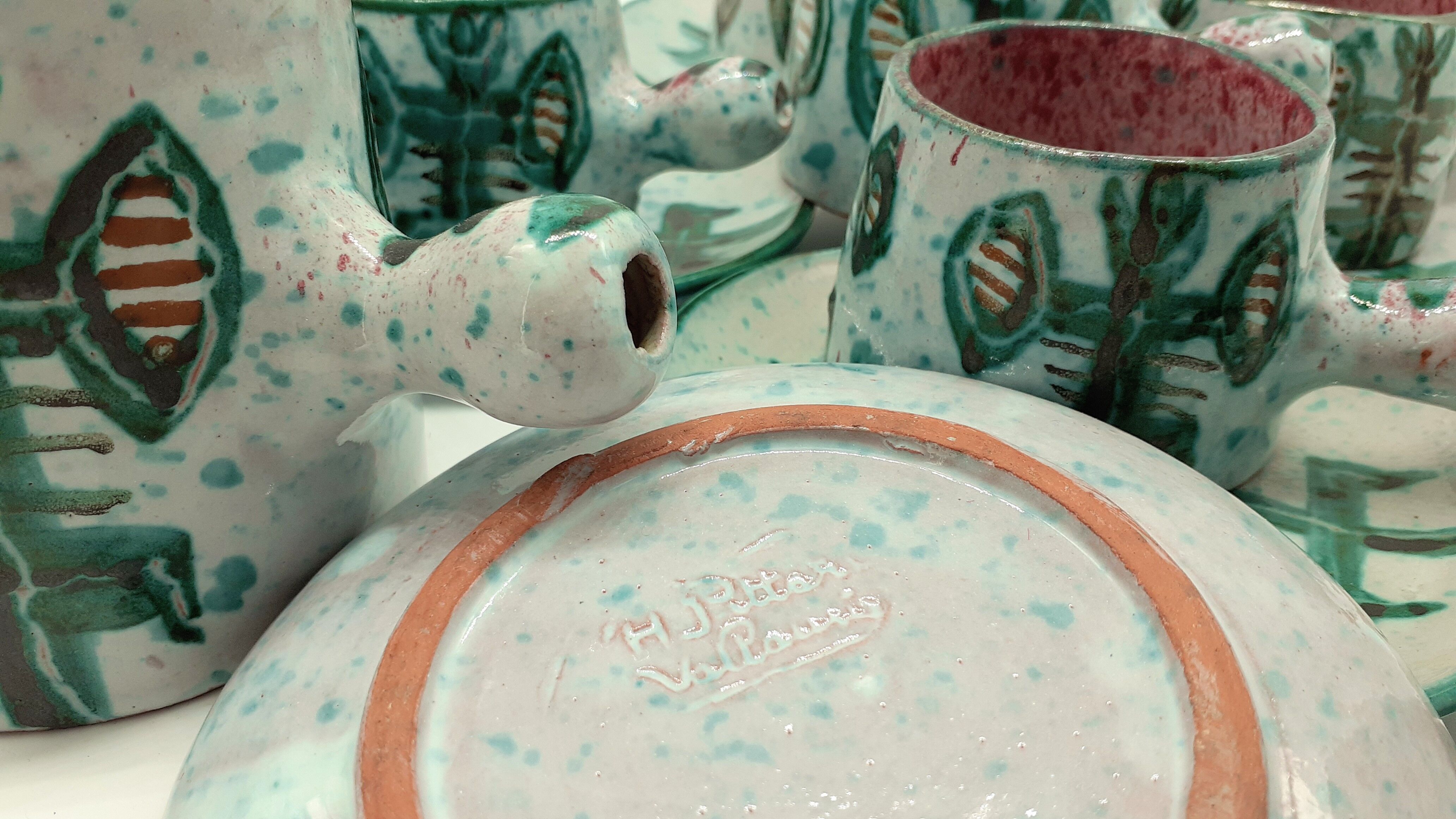 Signed Vallauris coffee service