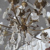 Lustre en bronze à pampilles