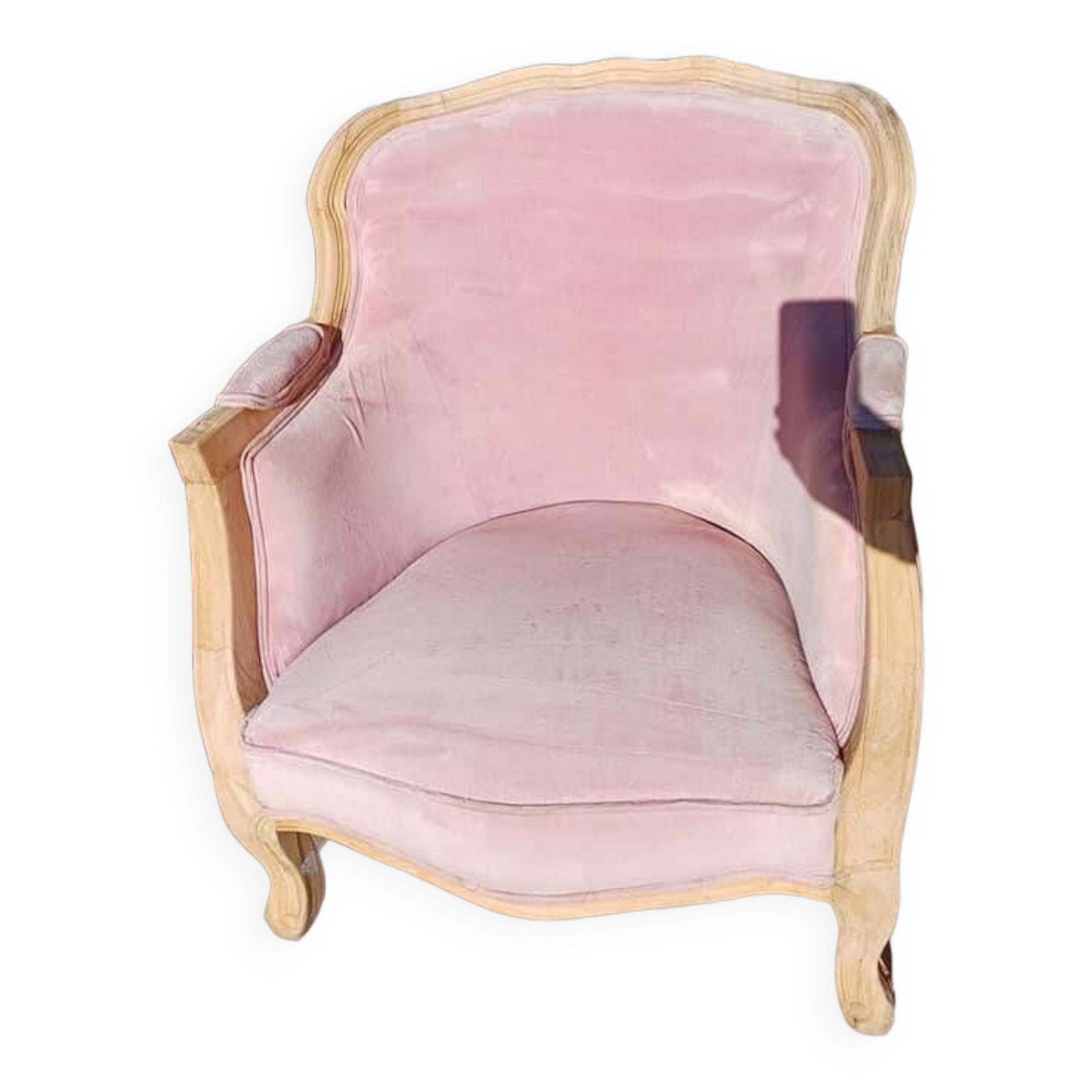 Louis XV style shepherdess armchair Huge job of sanding/stripping with raw wood (it's up to you to choose