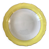 Plat creux moulin des loups jaune canari années 50