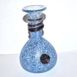 Vintage vase in blown glass and blue and purple glass paste - Murano Glass Bottle? Italy