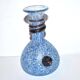 Vase vintage en verre soufflé et pâte de verre bleu et violet, Italie