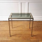 Chrome brass side table, 1970.