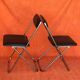 SET OF 2 VINTAGE FOLDING CHAIRS 1970 SKAI BROWN