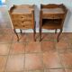 Pair of Louis XV style bedside tables in cherry wood