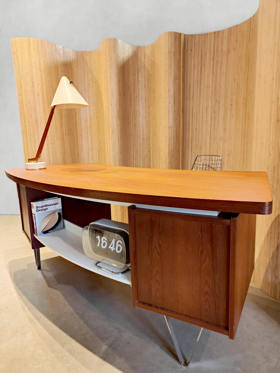 Bureau d’écriture de design néerlandais vintage 'Boomerang'