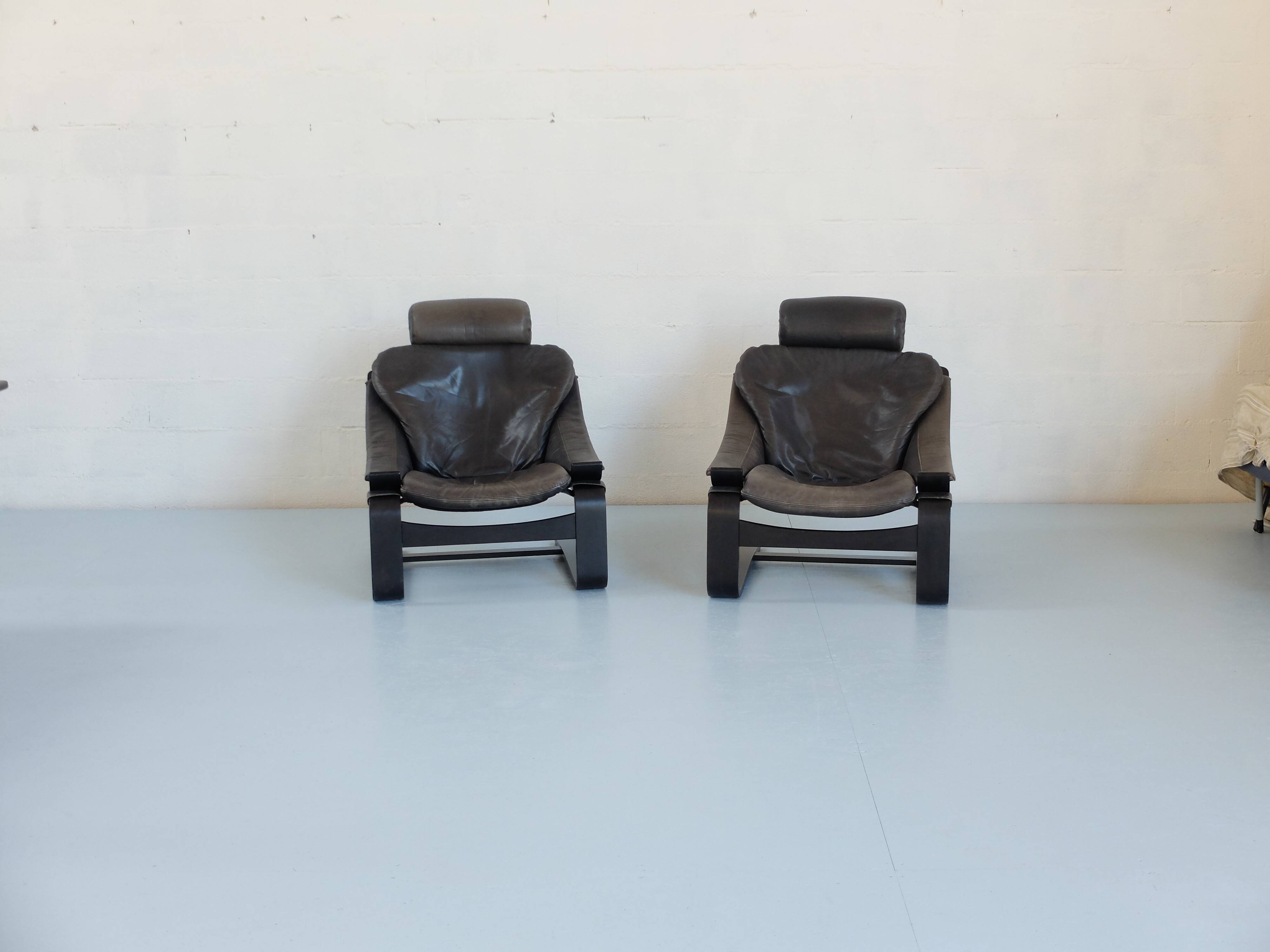 Paire de fauteuils Kroken , Nelo Suède année 70