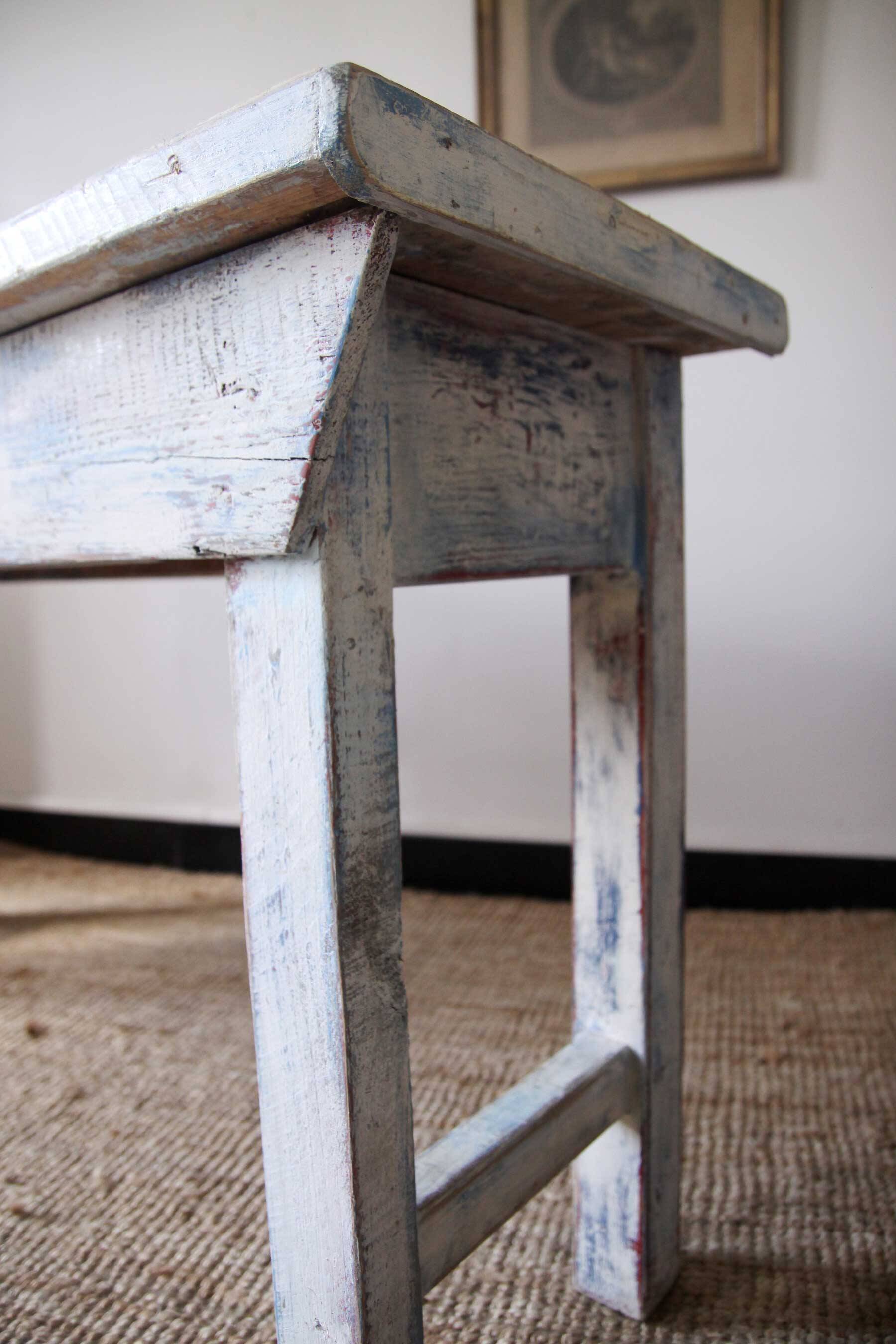Console / patinated wooden shelf