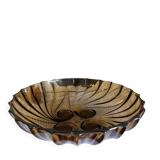 Vintage smoked glass fruit bowl