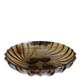 Coupe à fruits en verre fumé vintage