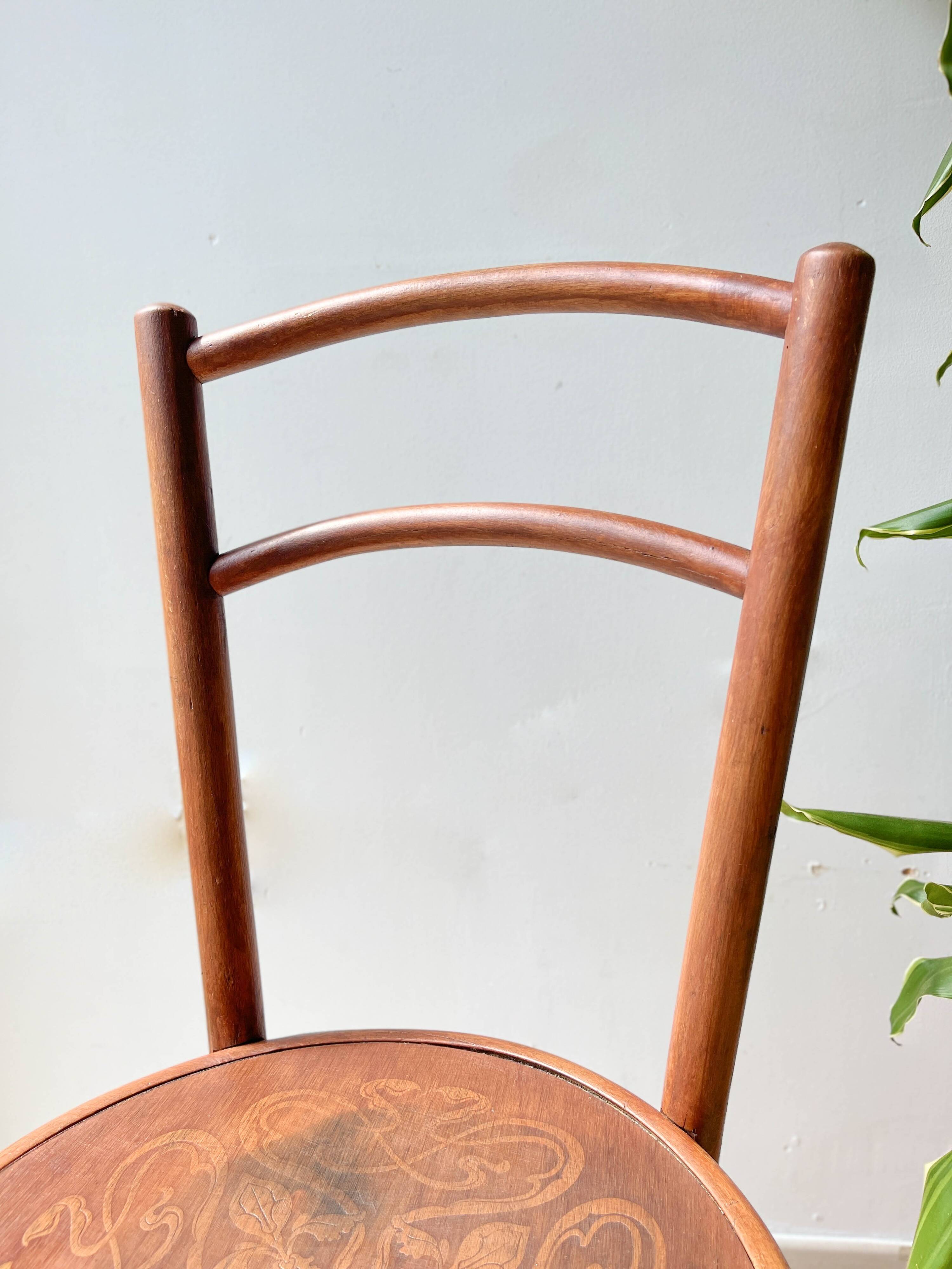 Fischel bistro chair engraved 1920