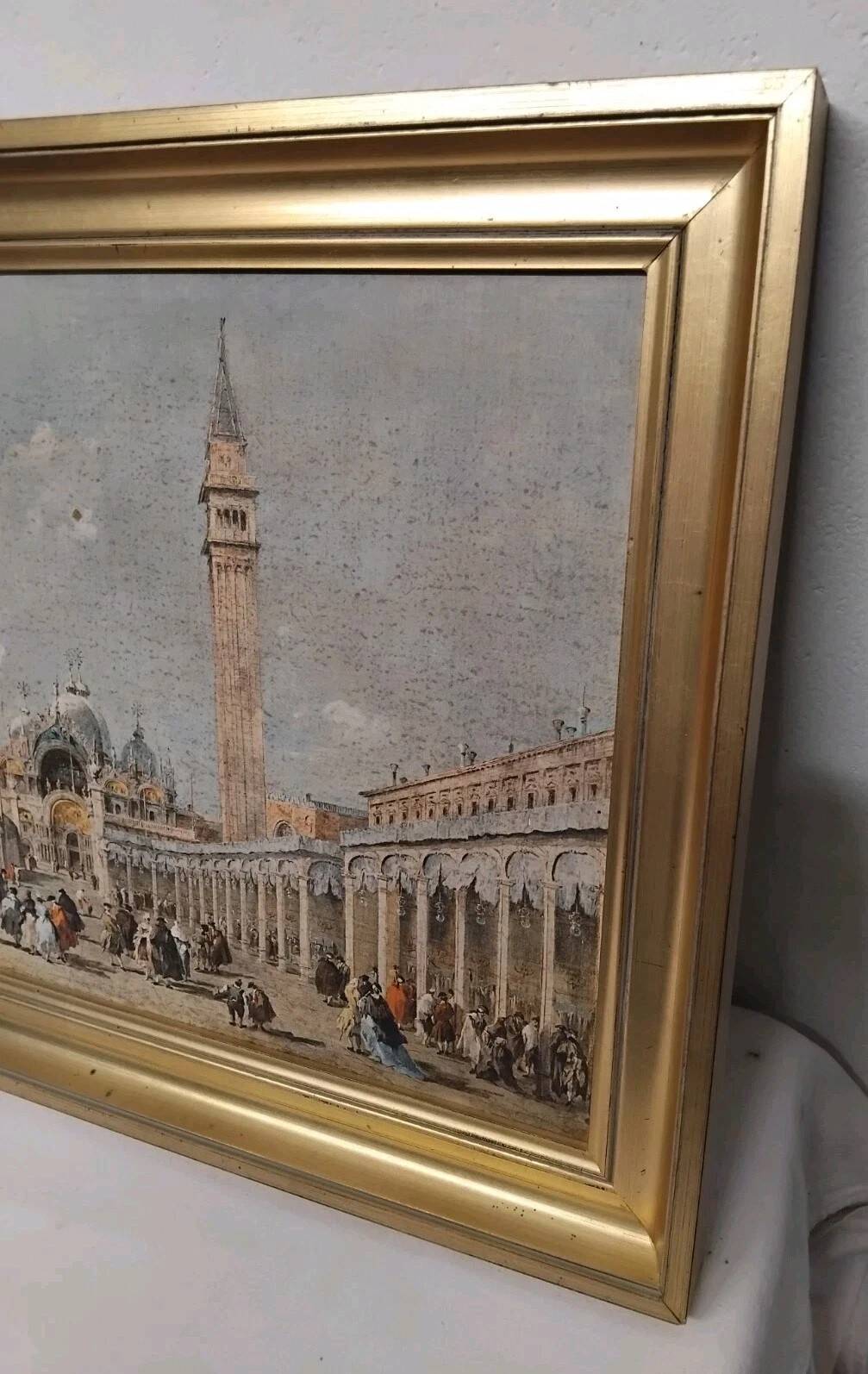 Painting on canvas "Feast of the Ascension" in Venice 44x65 cm