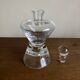 Scandinavian modernist carafe in Bauhaus crystal 1970s