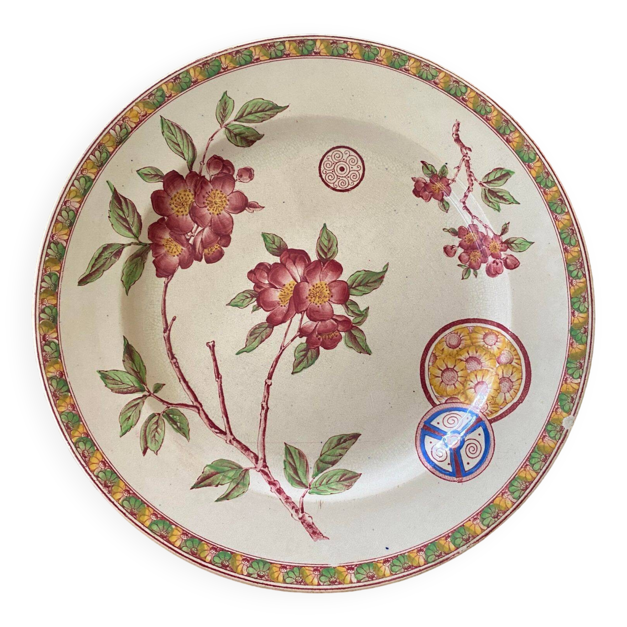 Iron earth plate Vermont English earthenware Hanley