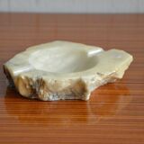 White and grey alabaster ashtray