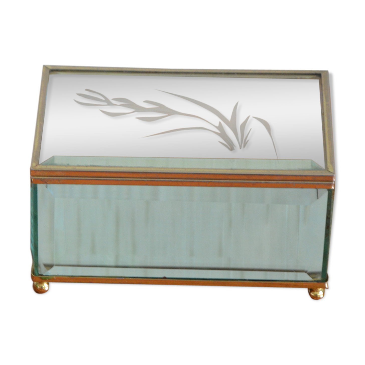 Glass and mirror jewellery box