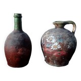 Paire de grès décoratif ancien