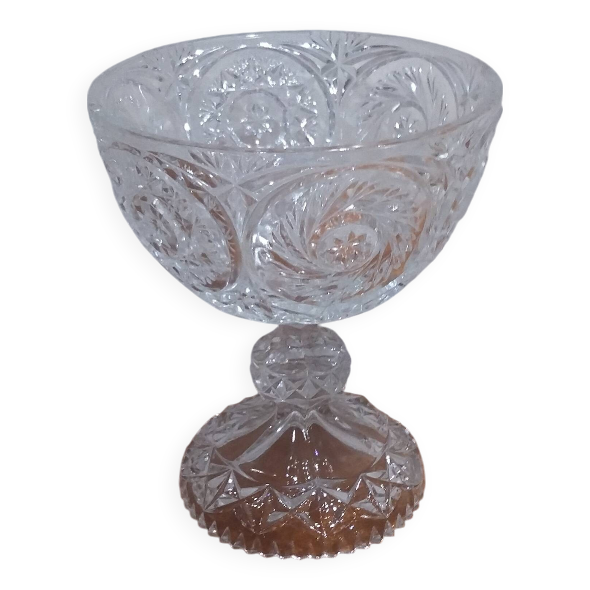 Large Bohemian Crystal Cup
