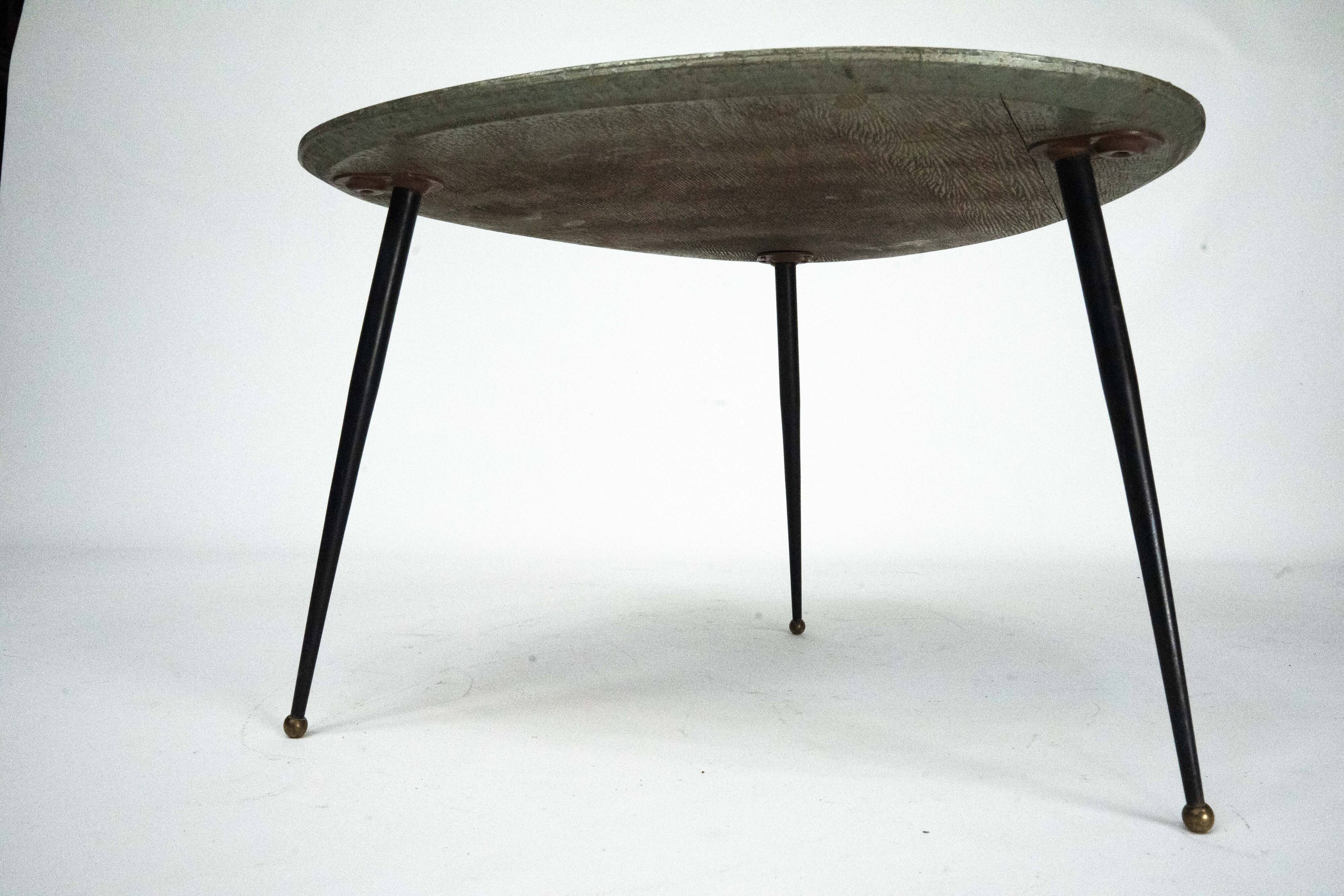 Italian Mid-Century Modern Tripod Coffee Table, 1950s
