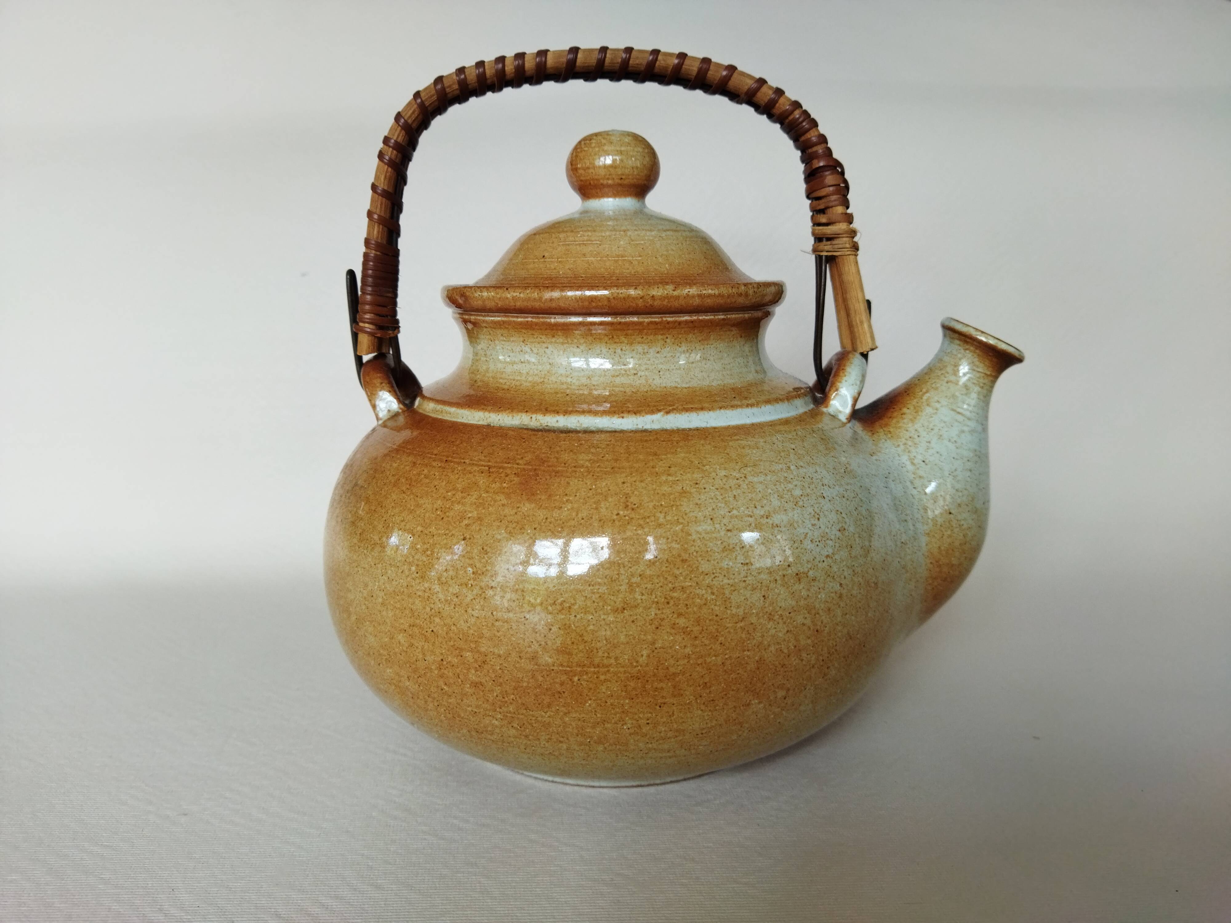 Montgolfier stoneware teapot 1960s