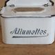 old matchbox in enameled sheet metal