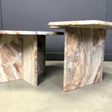 Marble coffee table set, 1970s