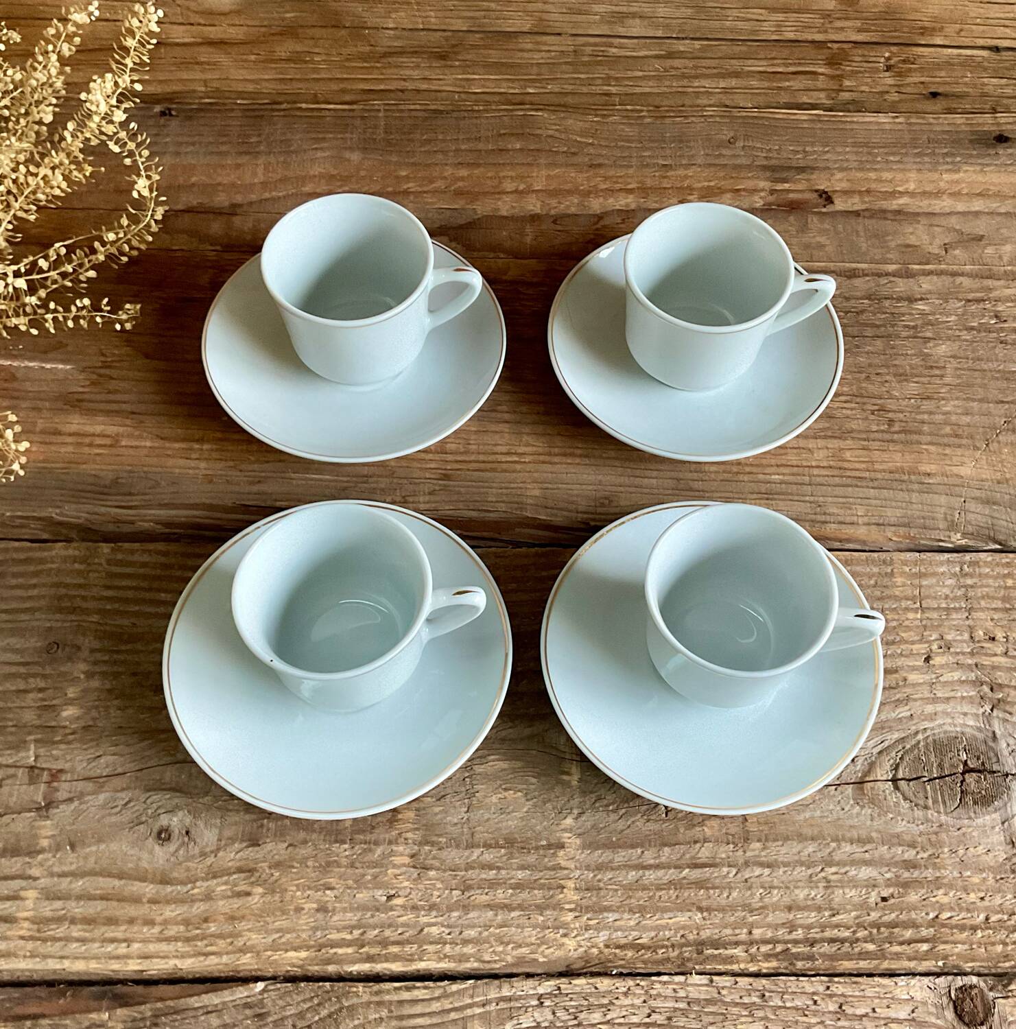4 vintage porcelain cups