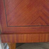 Louis XVI chest of drawers - Bronze - Butterfly wood veneer marquetry - 1930