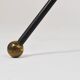 French mid-century mirror side table, Jacques Adnet style, brass, 1950s.