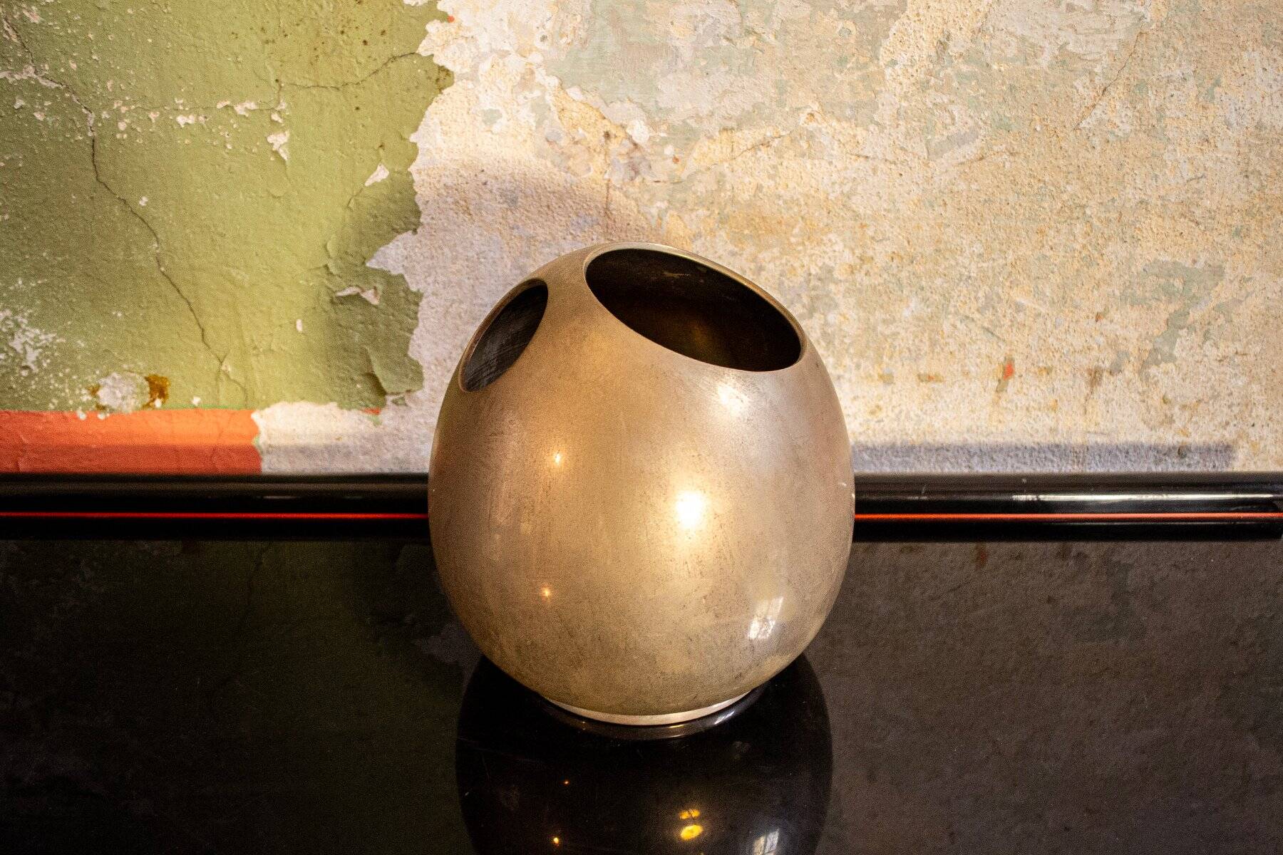 Spatialist silver vase, Italy, 1960s